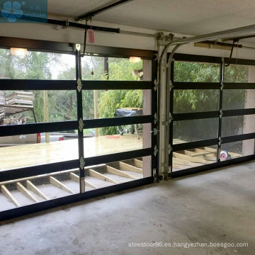 Panel de vidrio transparente eléctrico Puerta de garaje seccional